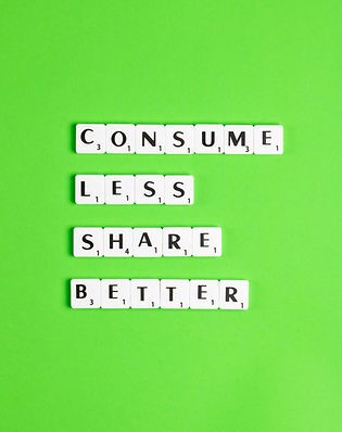 Quote consume less, share better