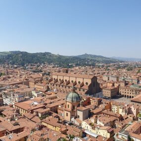 Uitzicht over Bologna